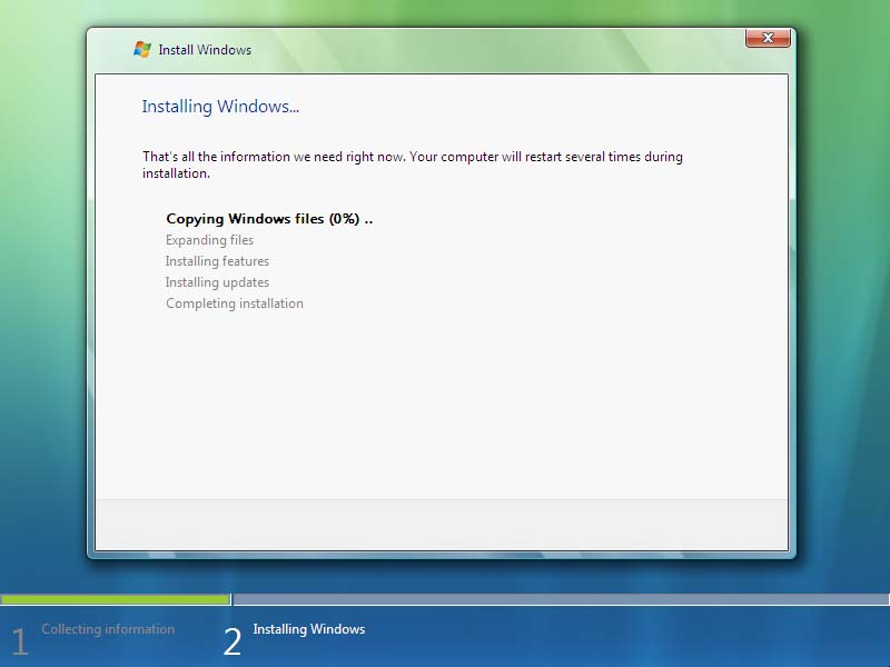 Windows Vista Install