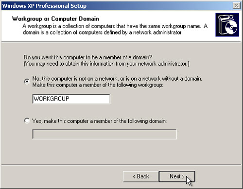 Windows XP Workgroup